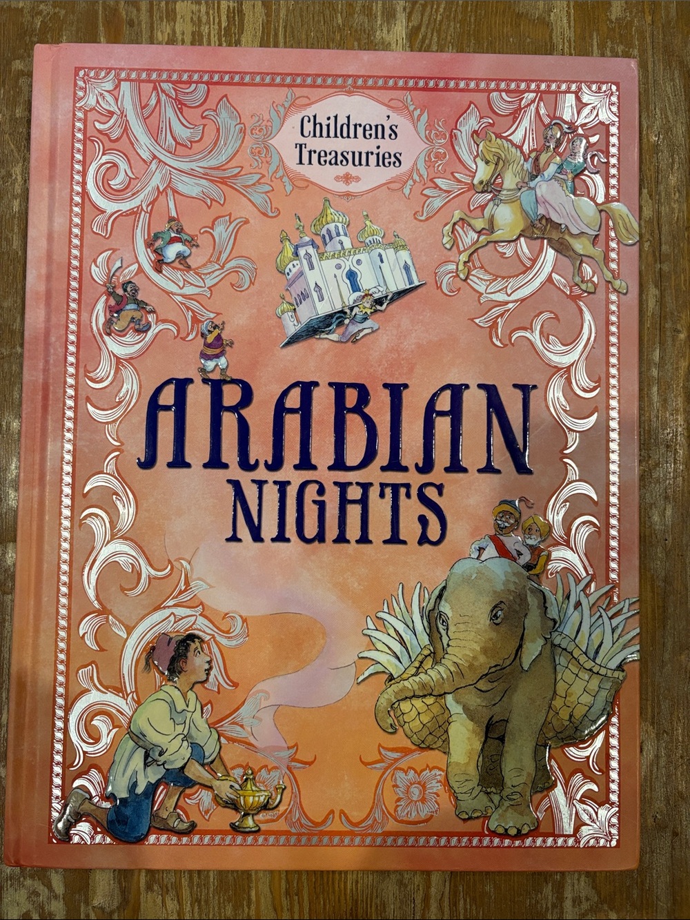 Children's Treasuries Arabian Nights Illustrated Storybook - Coral Pink Cover